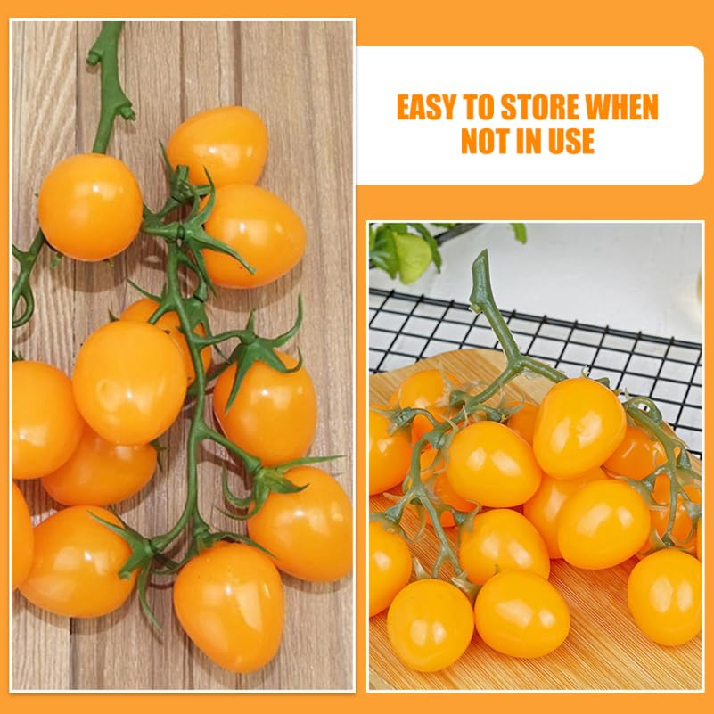 Alipis tomates cerises artificielles mousse jaunes