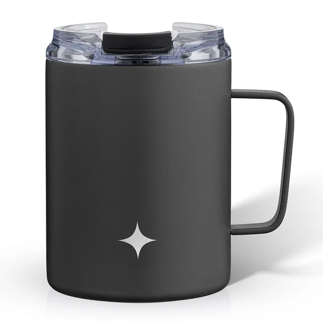 JoyJolt mug isotherme inox 38 cl poignée couvercle voyage