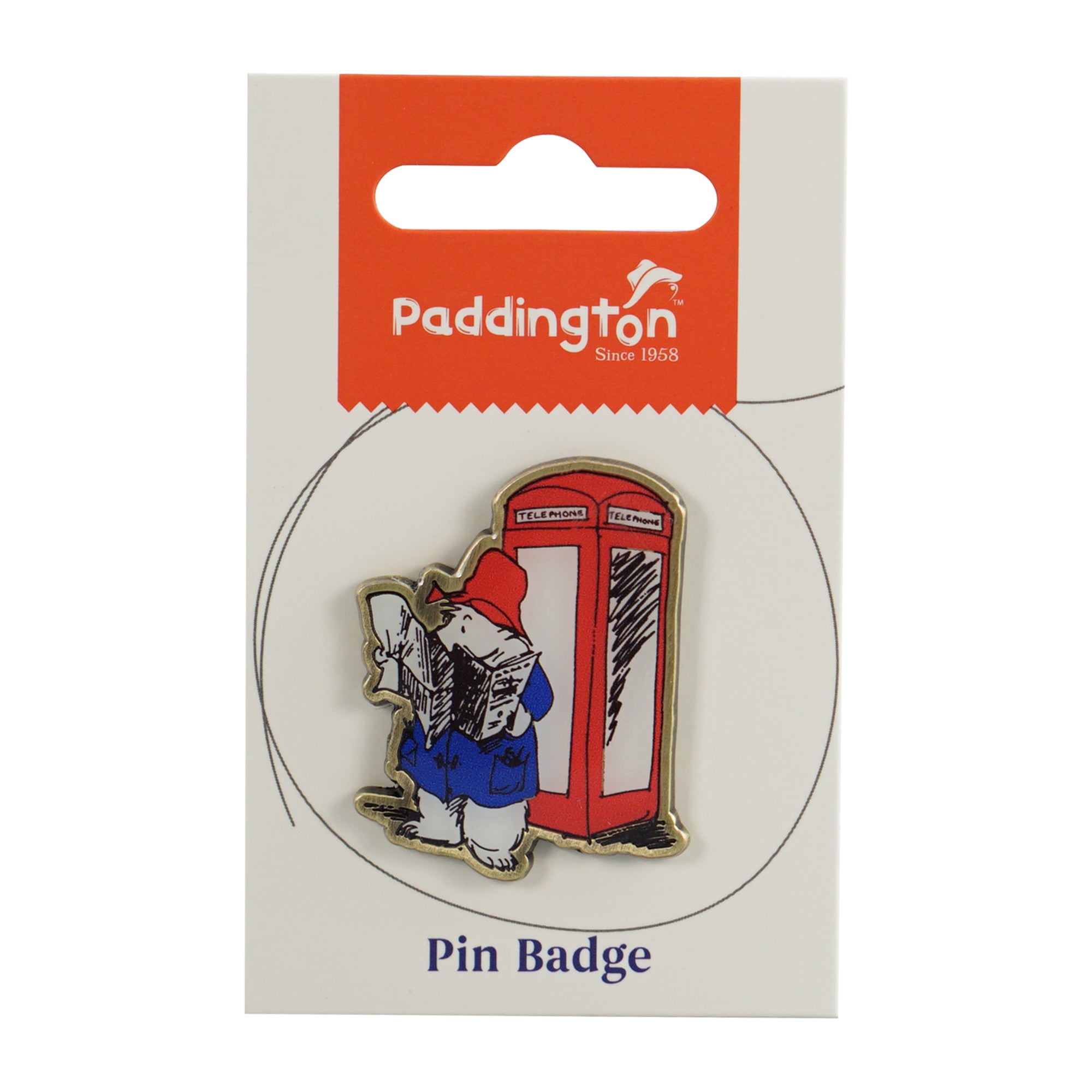Paddington Phone Box pin's émail rouge