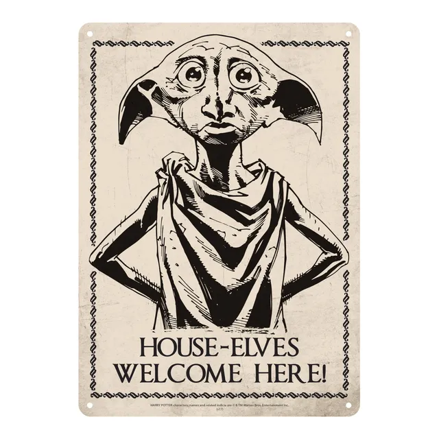 Half Moon Bay Harry Potter Dobby plaque métal A5