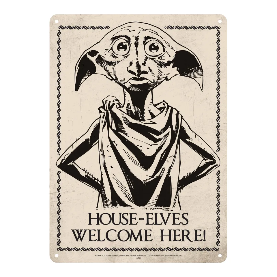 Half Moon Bay Harry Potter Dobby plaque métal A5
