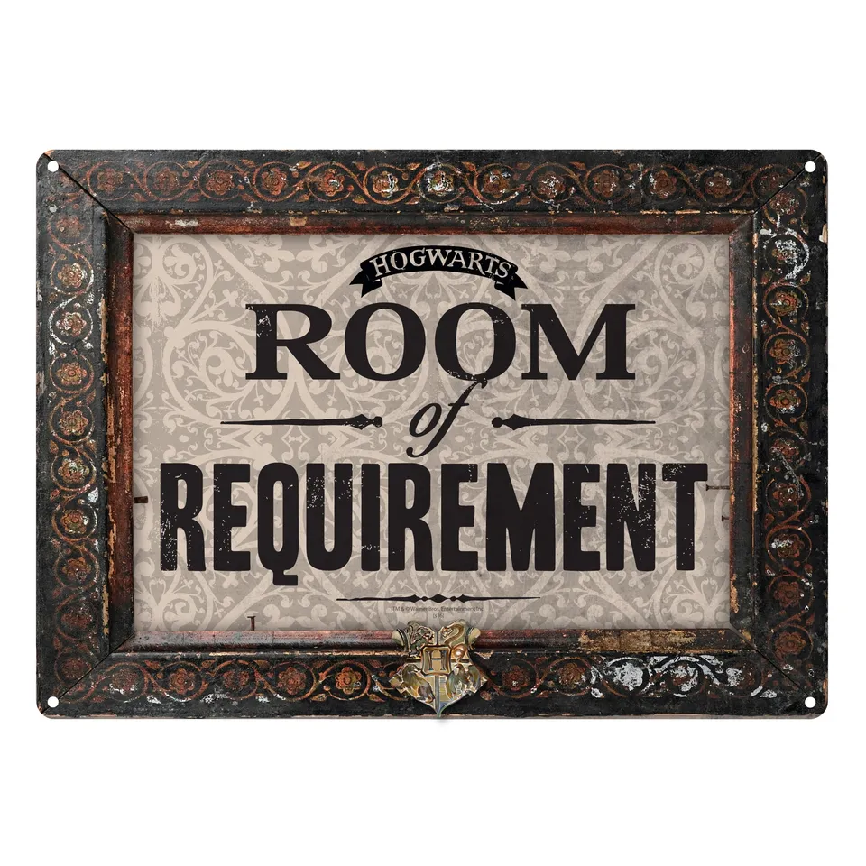 Harry Potter Chambre des Secrets Plaque métal A5 Room