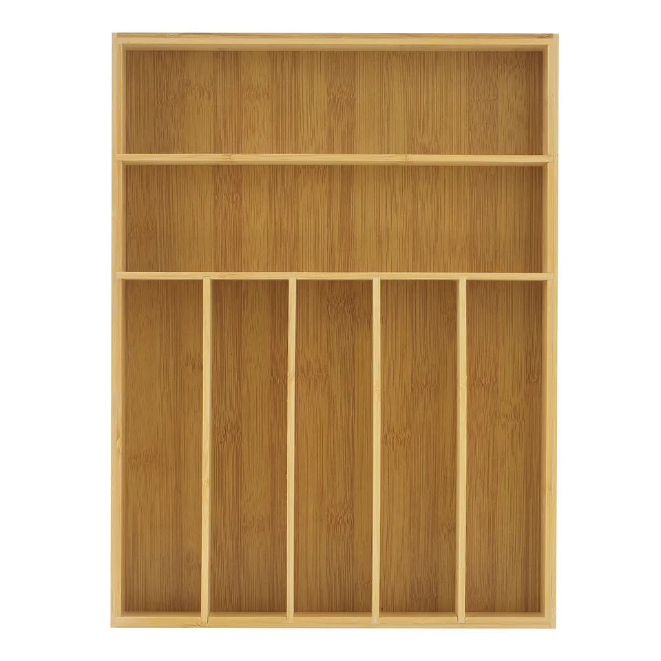 JoyJolt organiseur tiroir bambou 7 compartiments naturel