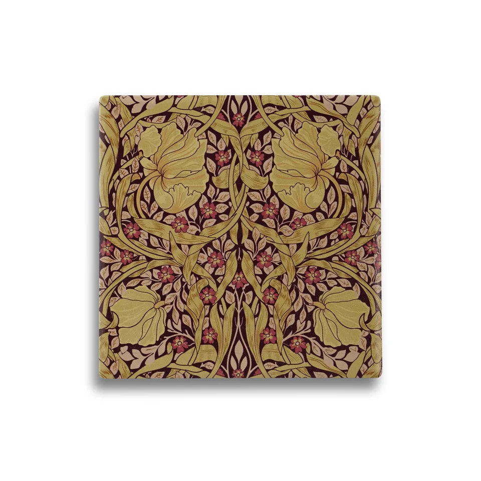 HMB Arts & Crafts Society William Morris Pimpernel dessous de verre violet