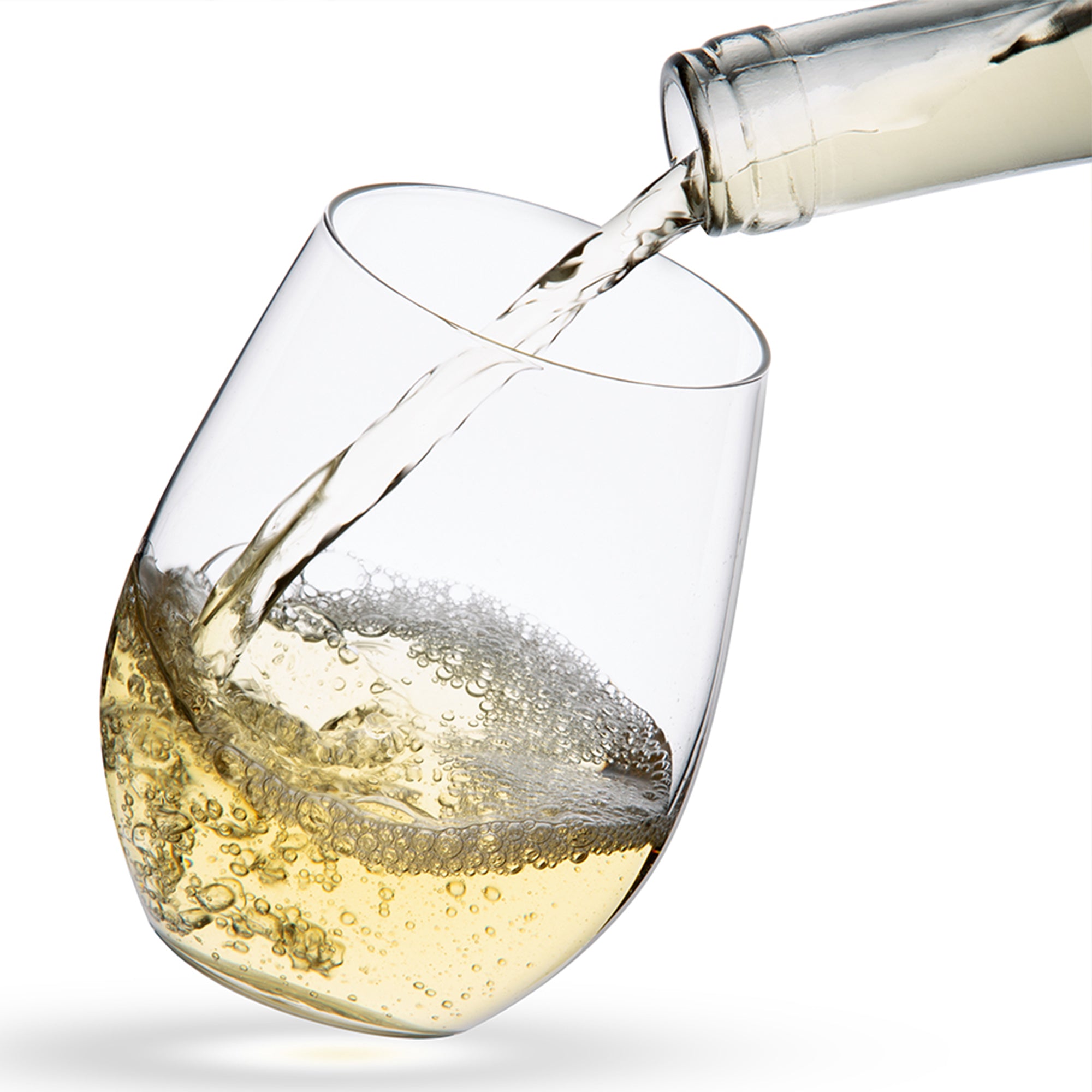 JoyJolt Spirits verres à vin blanc sans pied 18,5 oz x4