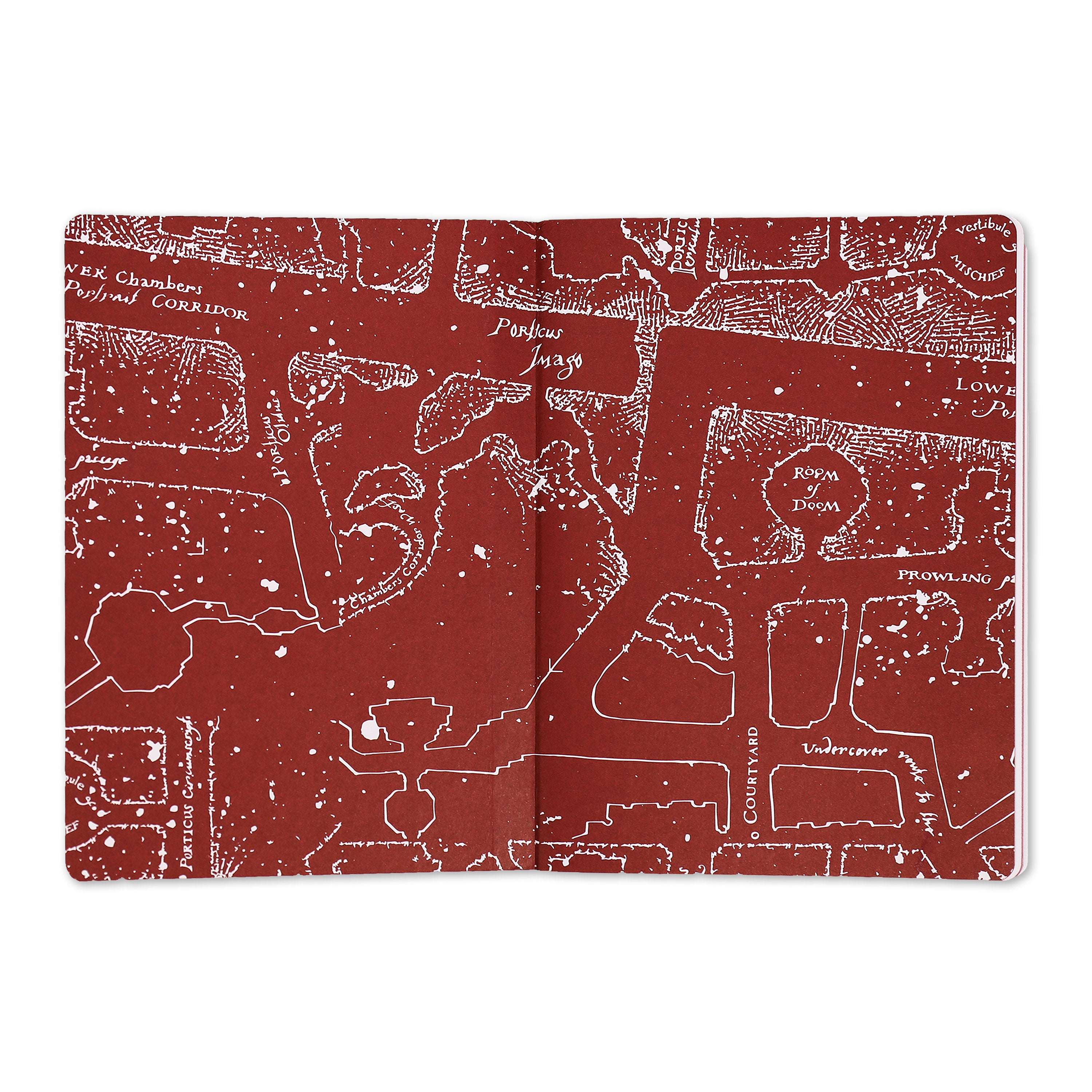 Harry Potter Marauder's Map carnet A5 rouge 288 pages