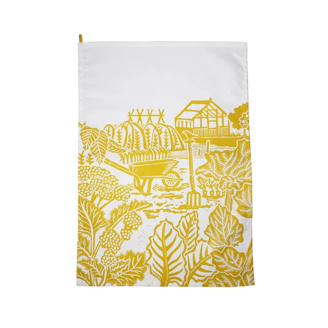 HMB Kate Heiss torchon coton recyclé jaune moutarde