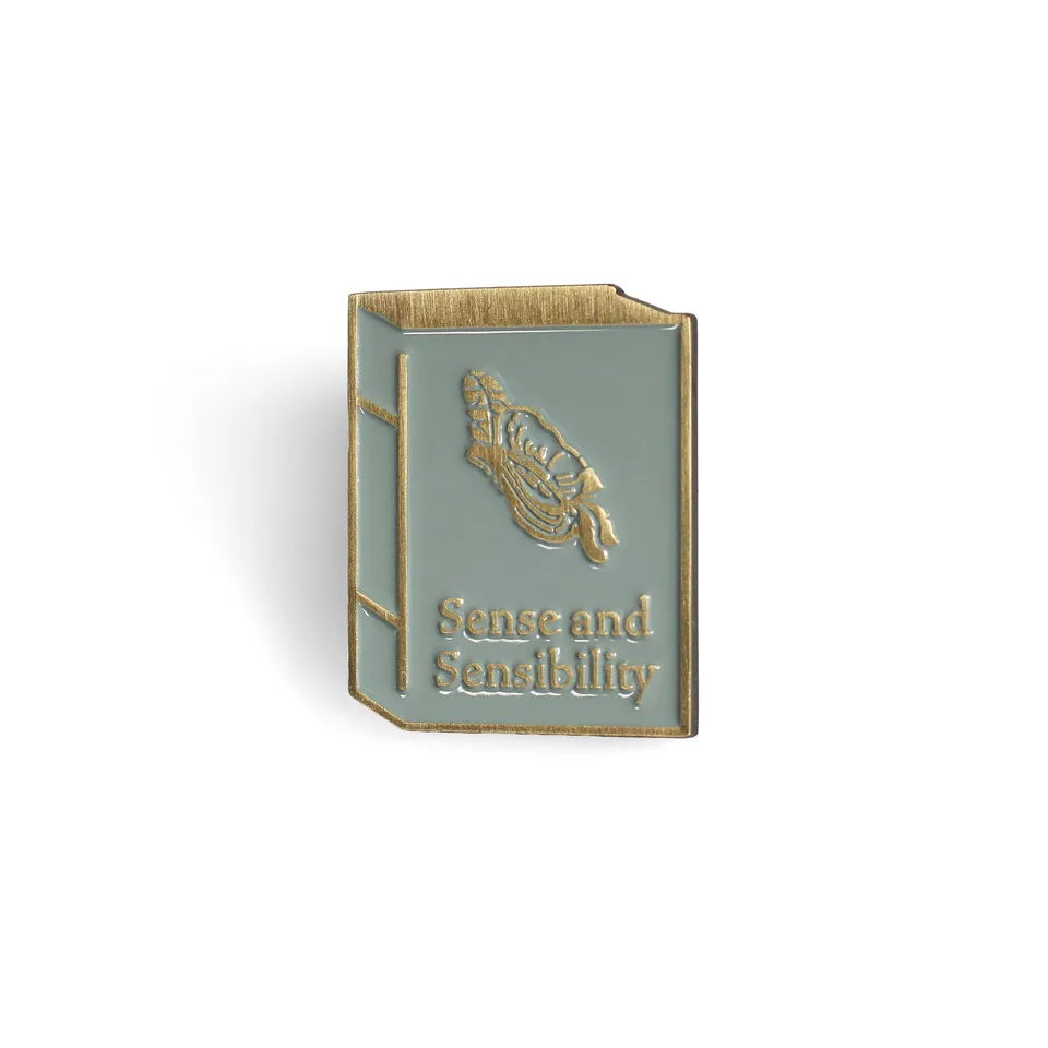Jane Austen Sense & Sensibility pin's vert émail