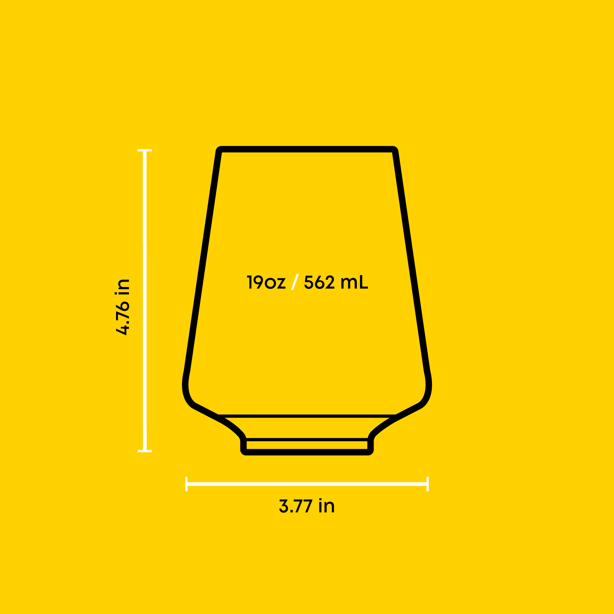 JoyJolt Sidney Stemless verres à vin sans pied lot de 4