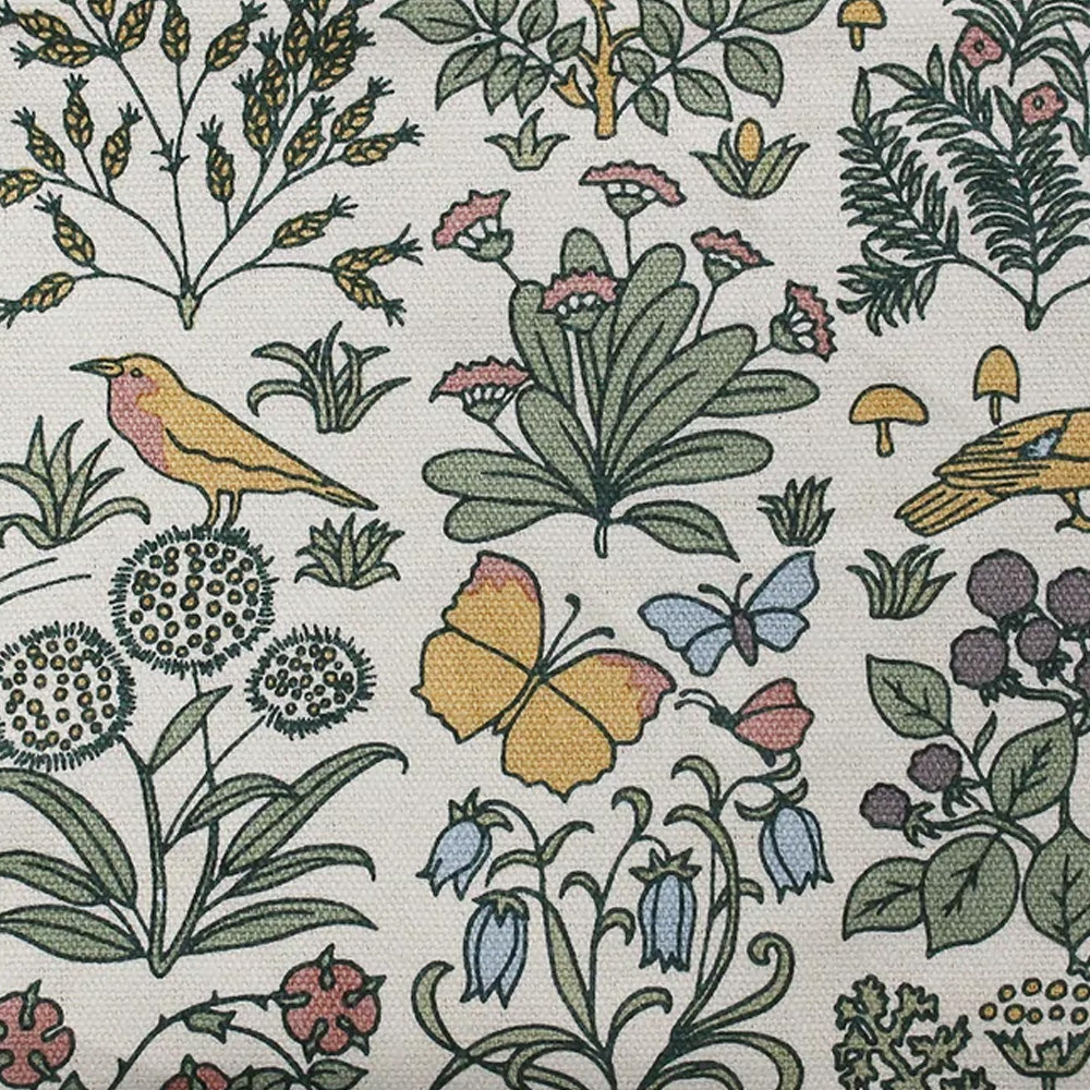 Arts & Crafts Voysey trousse coton vert 16x24 cm recyclé