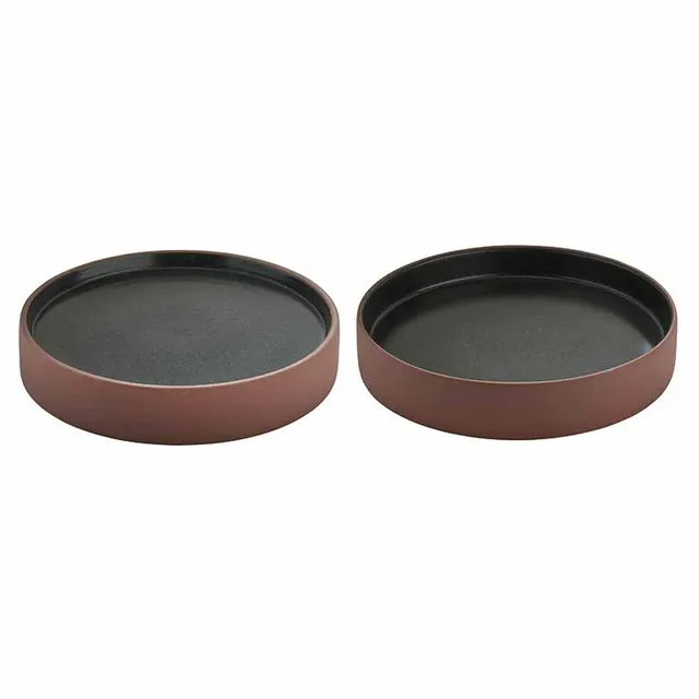 Artis 2in1 assiette creuse 24 cm marron noir