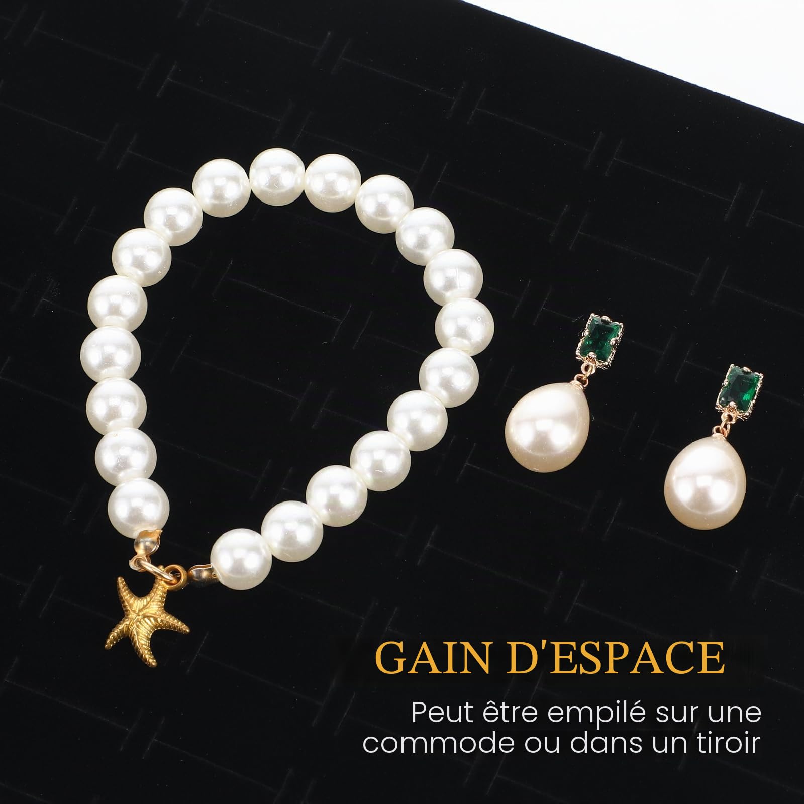 Alipis Insert Bijoux Mousse Éponge 100 Fentes Lot 5