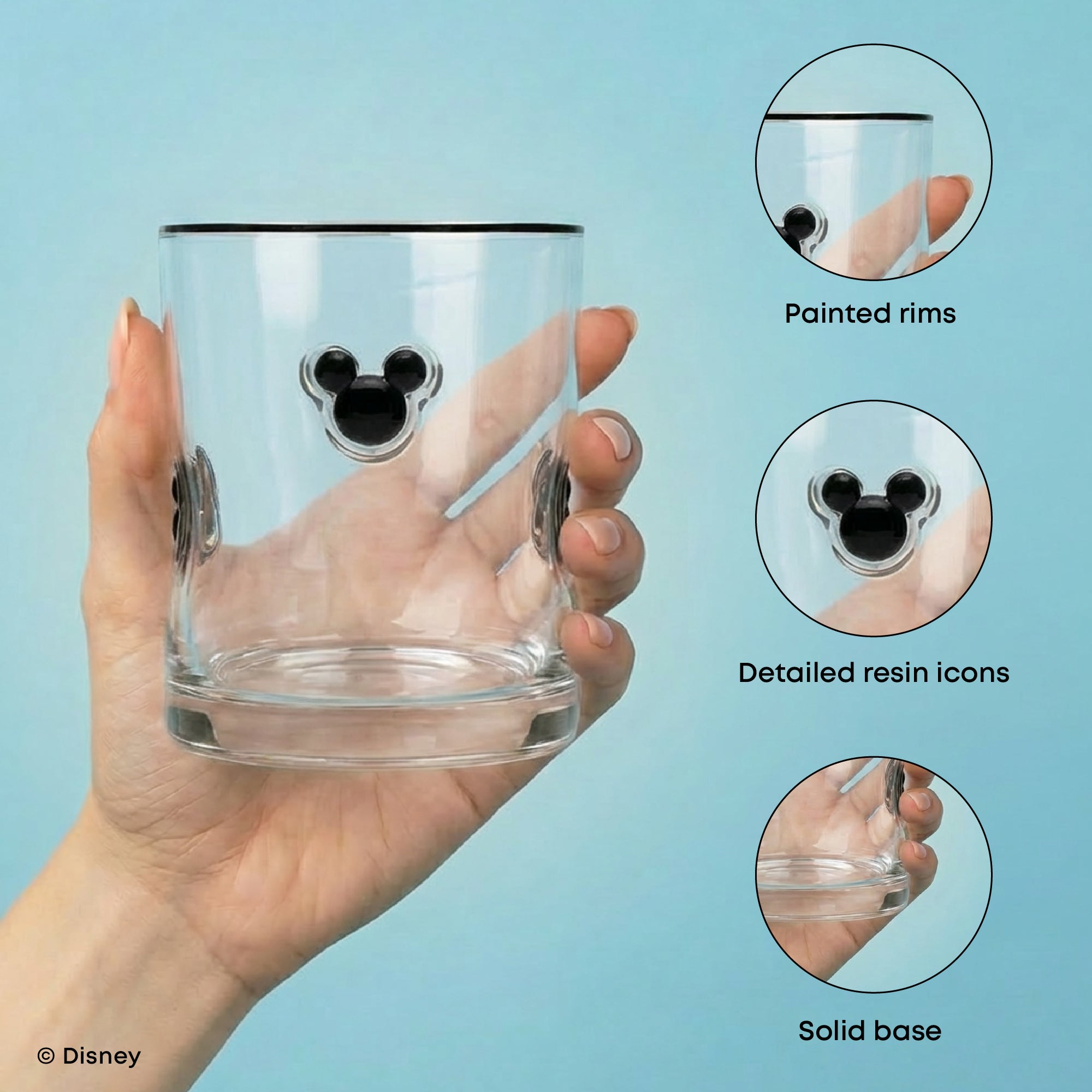 JoyJolt Mickey lot 2 verres à eau 40 cl Disney