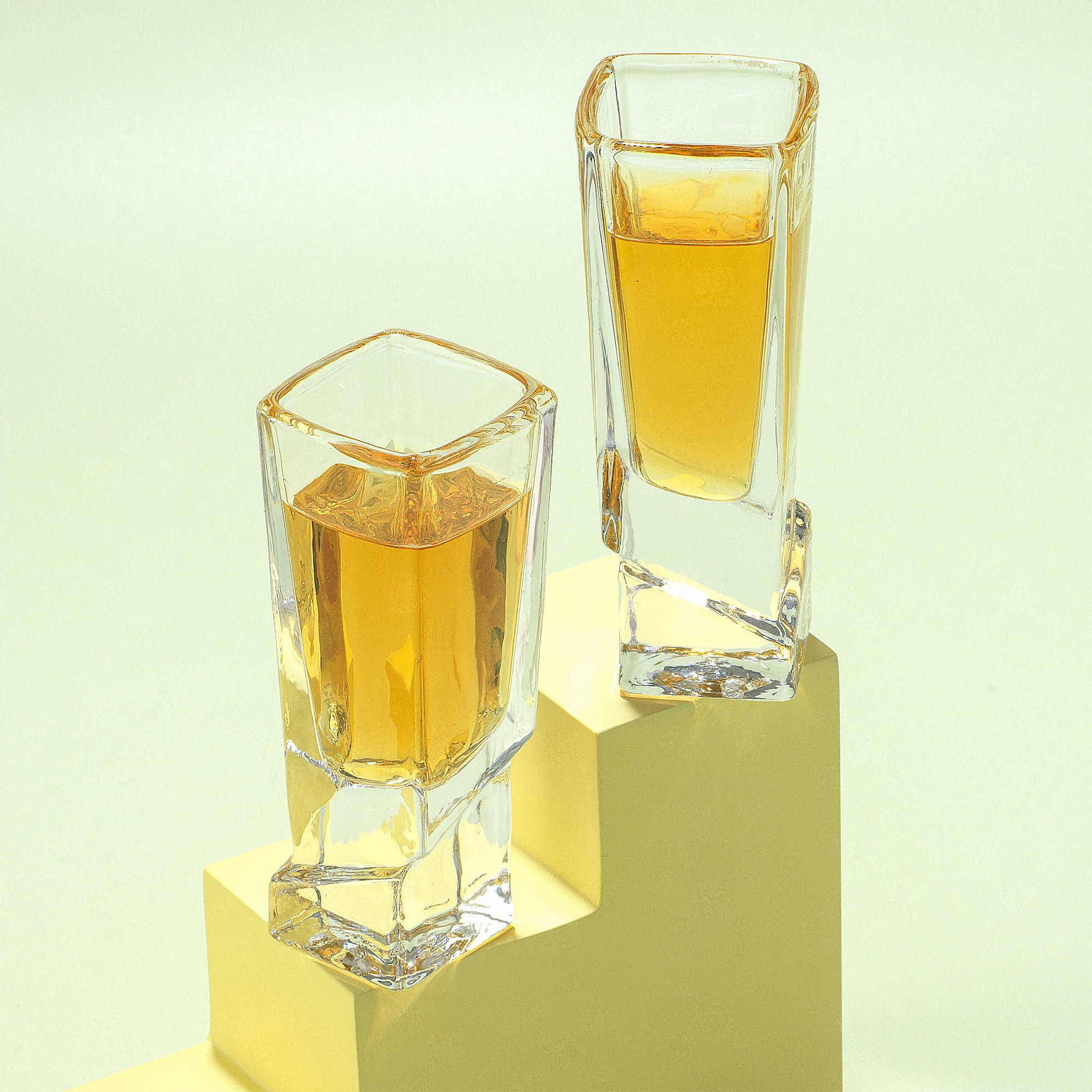 JoyJolt Carre verres à shot lot de 4 carré 4,4 cl