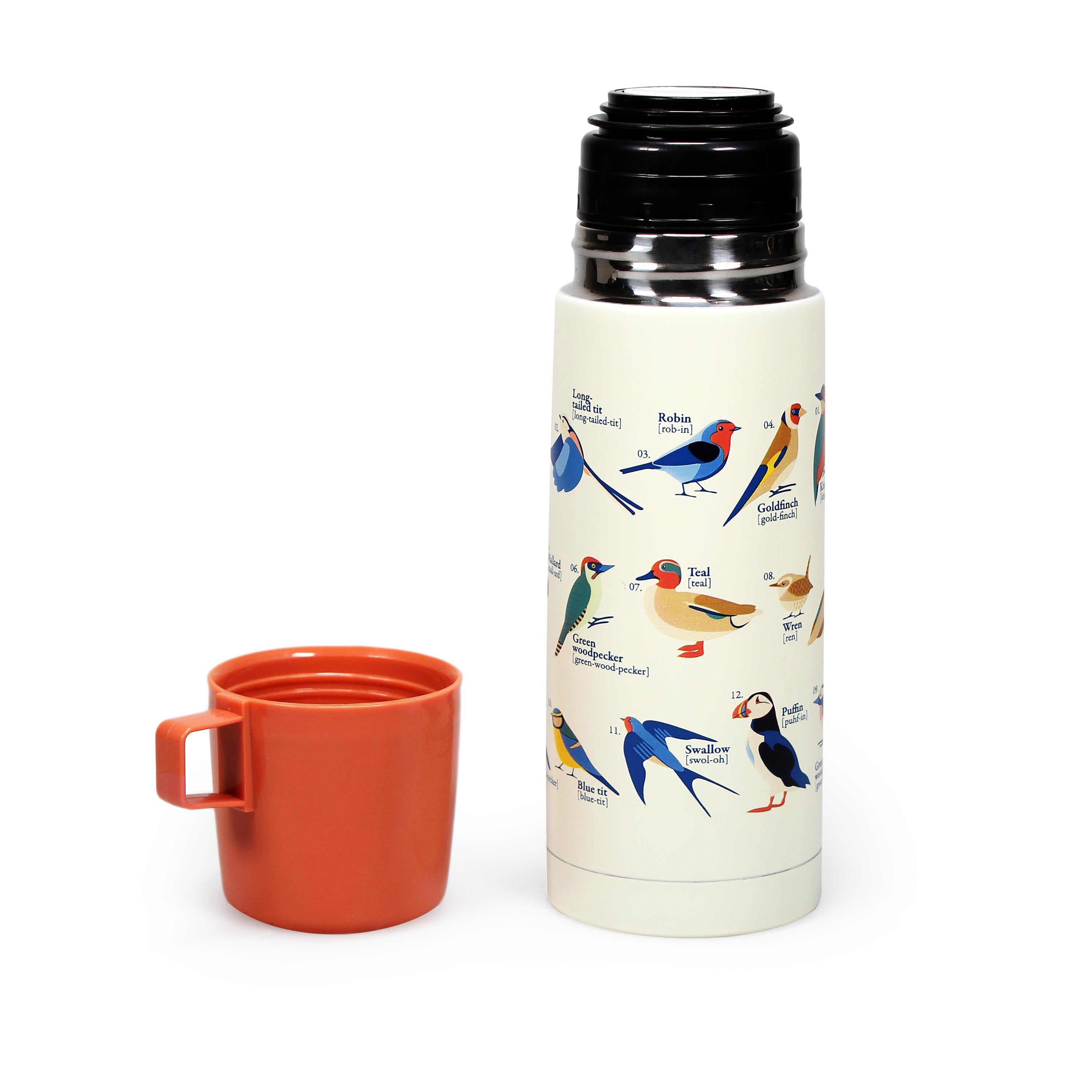RSPB Garden Birds gourde isotherme 35 cl oiseaux inox