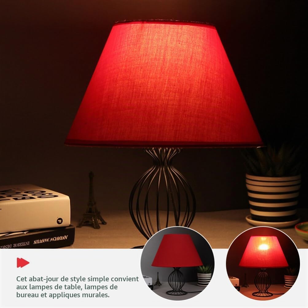 Alipis abat-jour tissu rétro E27 23 cm tambour