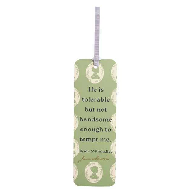 Jane Austen Quote marque-page papier vert citation