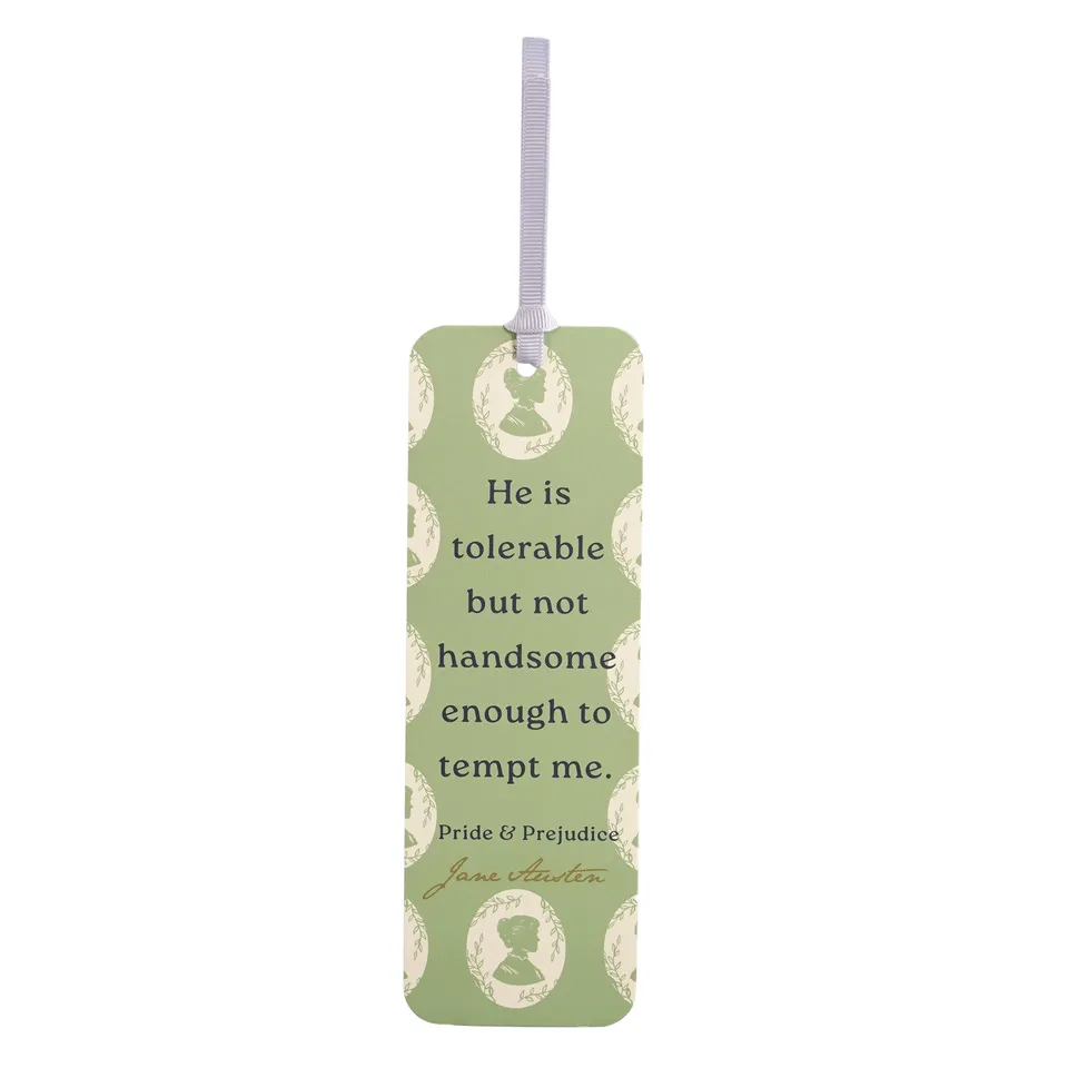 Jane Austen Quote marque-page papier vert citation
