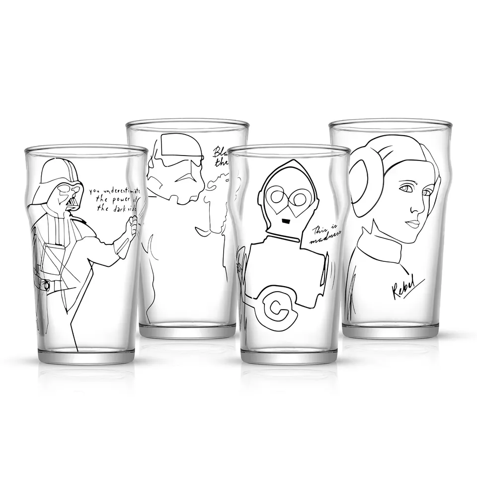JoyJolt Star Wars verres lot de 4 55 cl noir