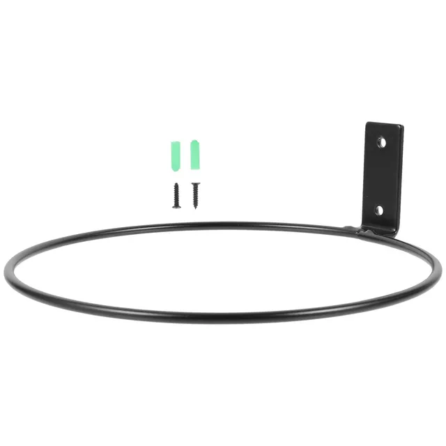 Alipis Support Pot Fleur Mural Métal Noir 20 cm