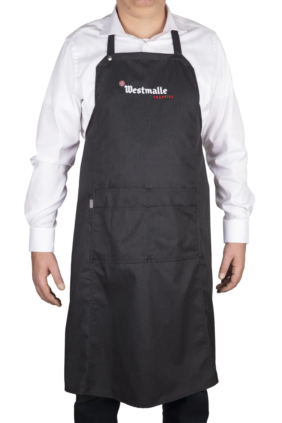 Westmalle tablier bavette denim gris 96 cm