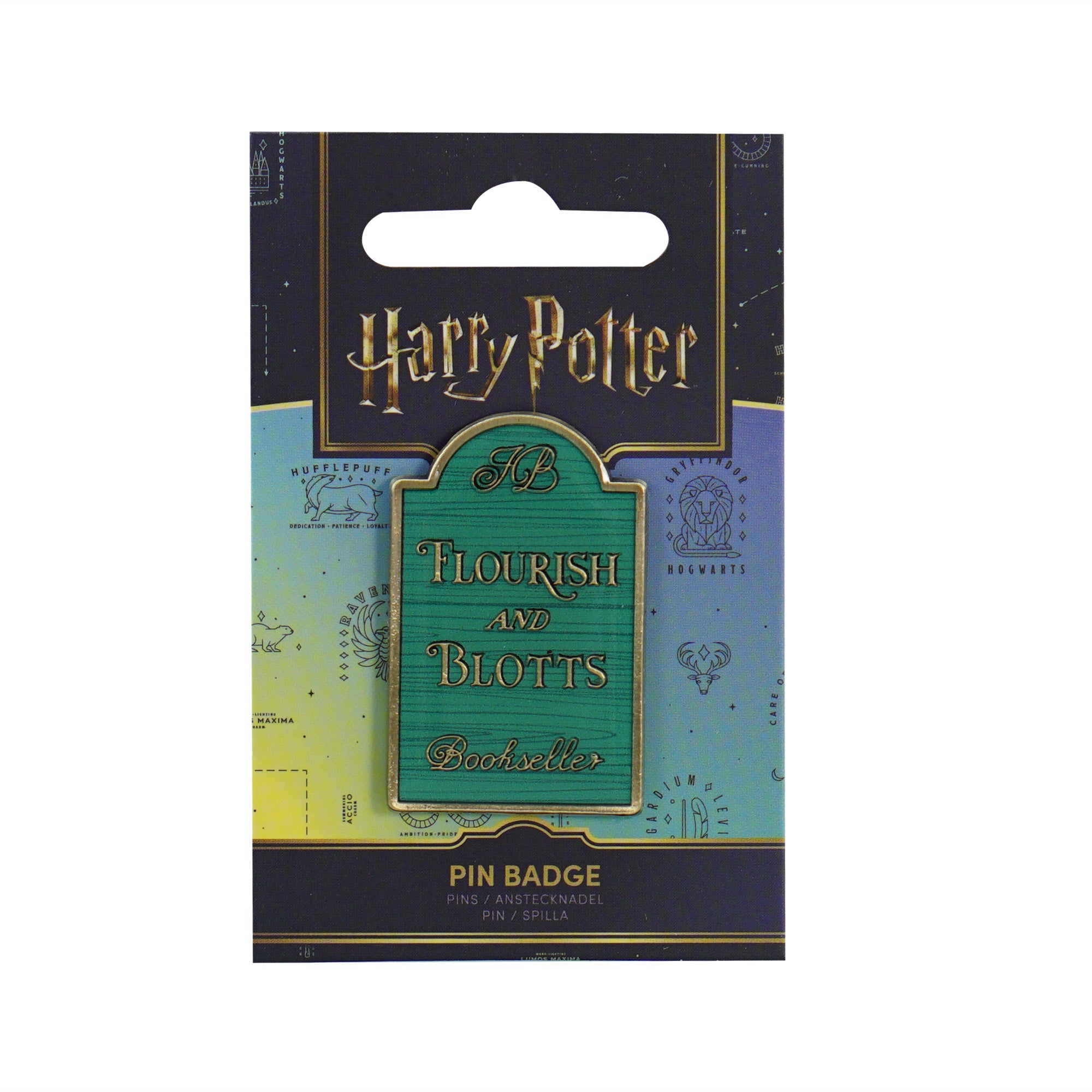 HMB Harry Potter Flourish and Blotts pin's émail vert