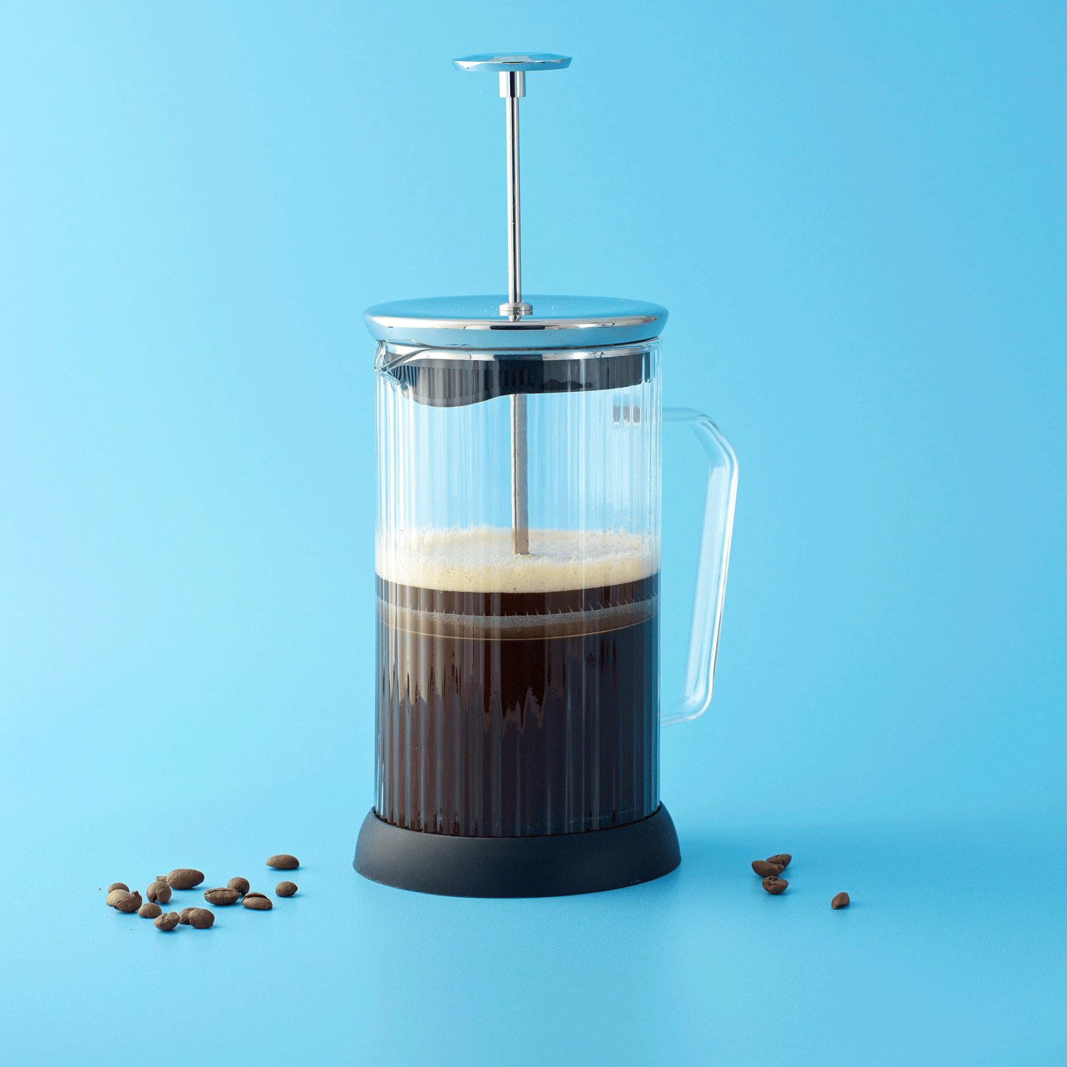 JoyJolt cafetière à piston cannelée 33.8 oz verre