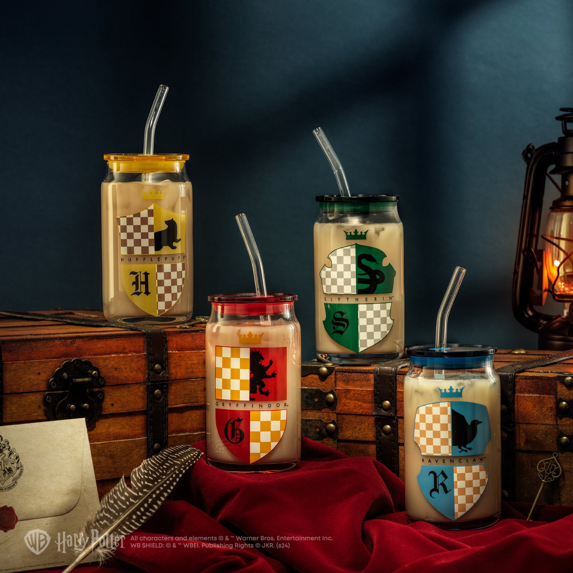 JoyJolt Harry Potter Blasons lot 4 tumblers verre 47 cl