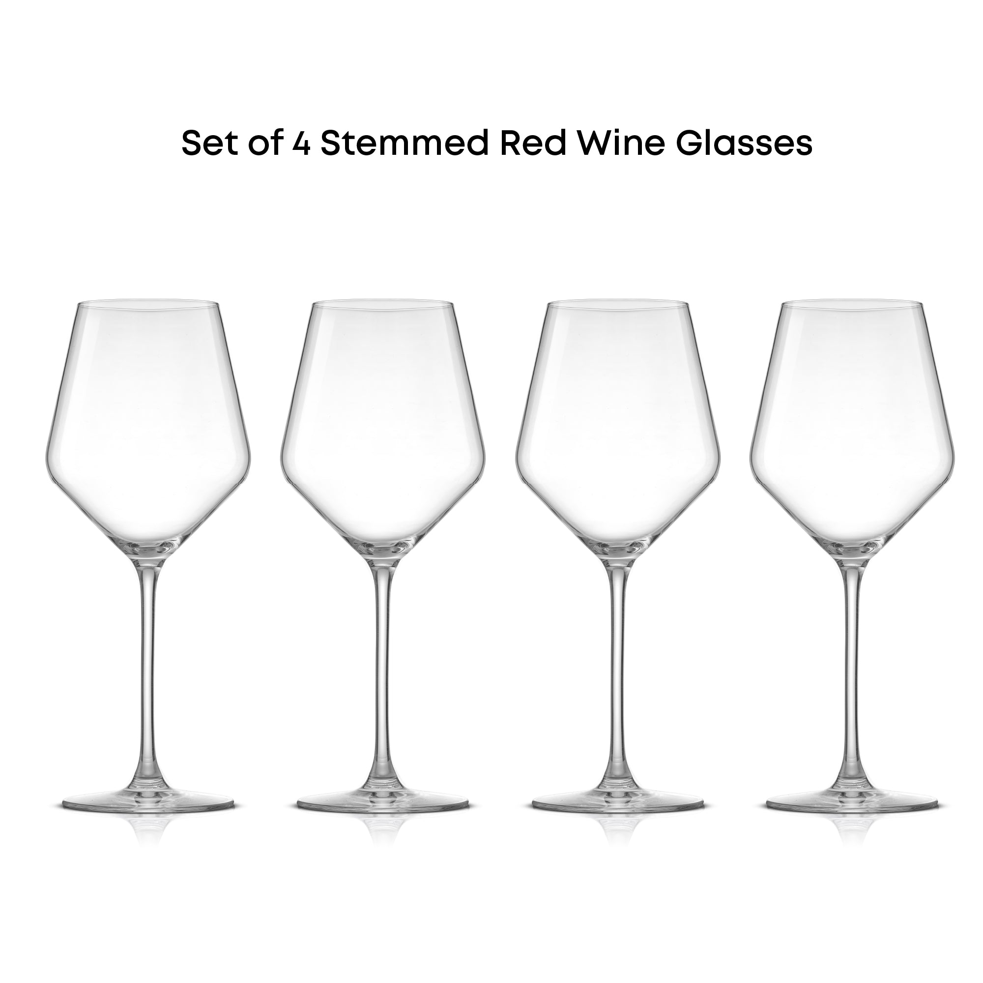 JoyJolt Layla verres à vin rouge lot de 4 50 cl cristal