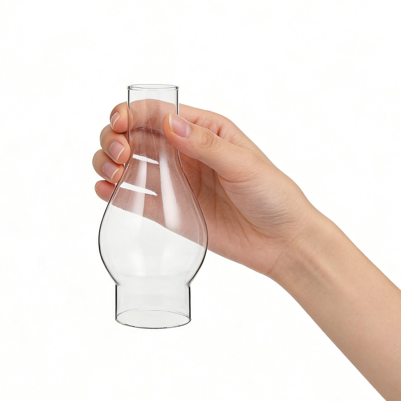 Alipis verre cheminée lampe à huile transparent 17,5 cm