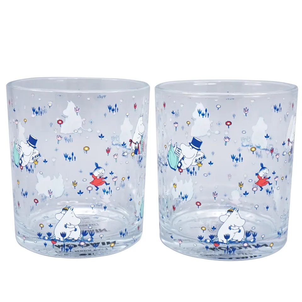 Moomin coffret 2 verres 30 cl bleus