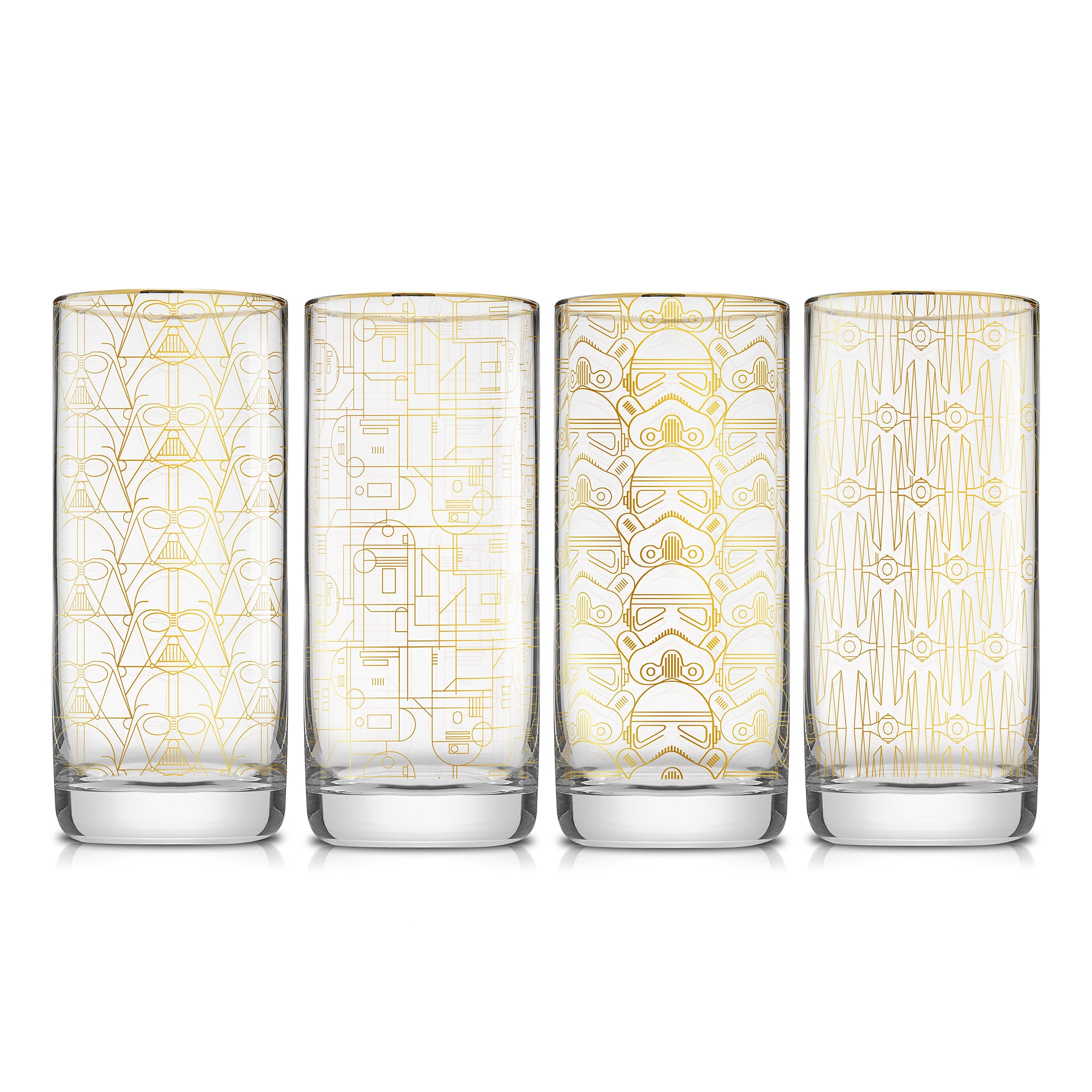 JoyJolt Star Wars Deco Verres Highball 37 cl Lot 4