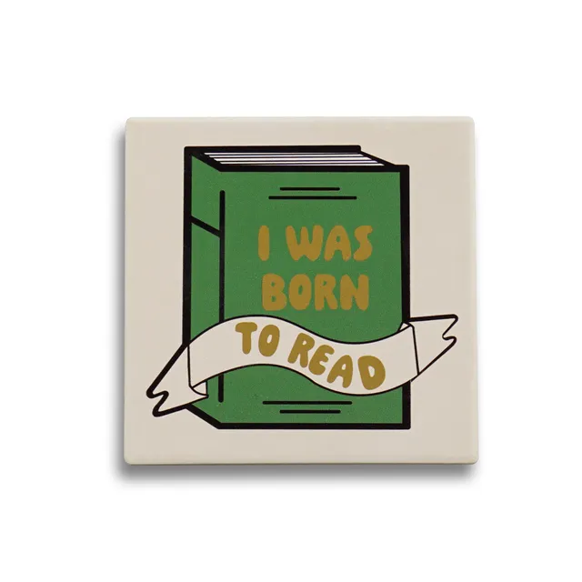 HMB Pulteney Press Born To Read dessous de verre vert