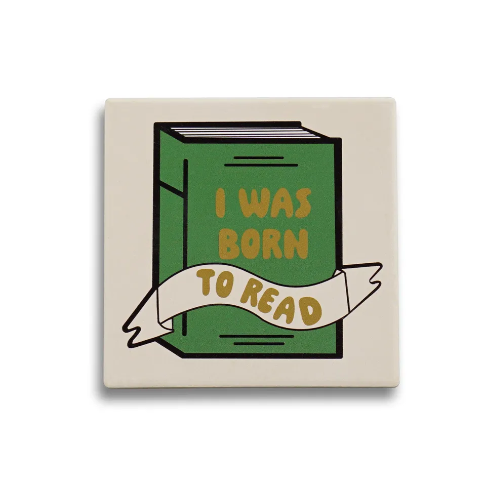 HMB Pulteney Press Born To Read dessous de verre vert