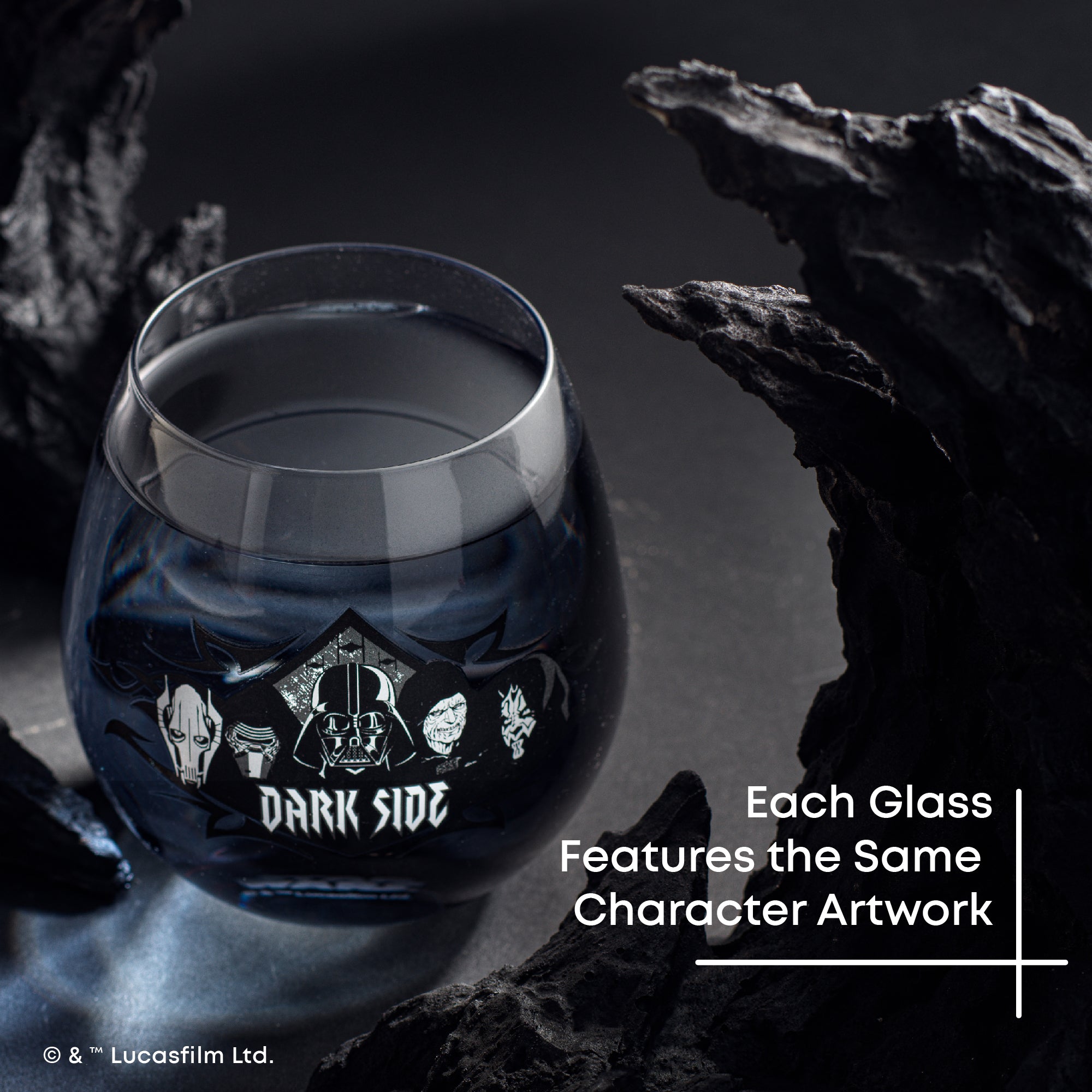 JoyJolt Star Wars Dark Side verres lot 4 44 cl