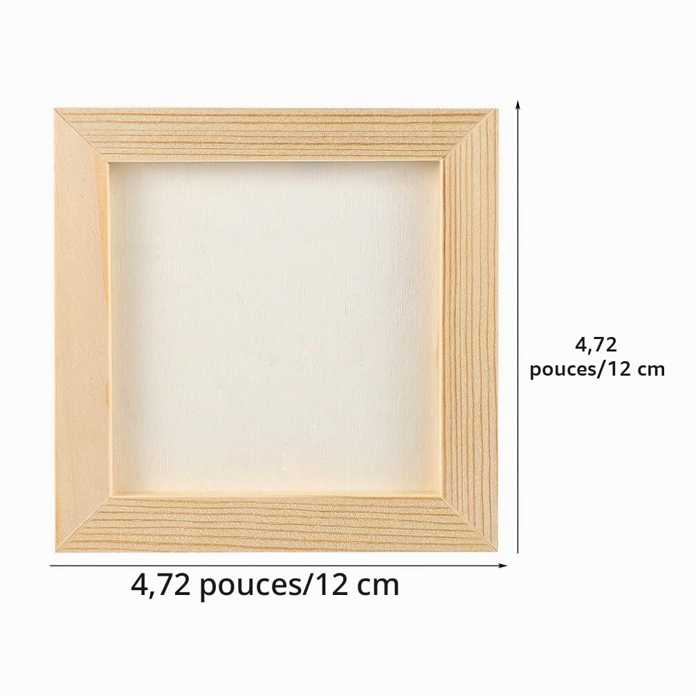 Alipis cadres photo bois à décorer lot de 8 12 cm