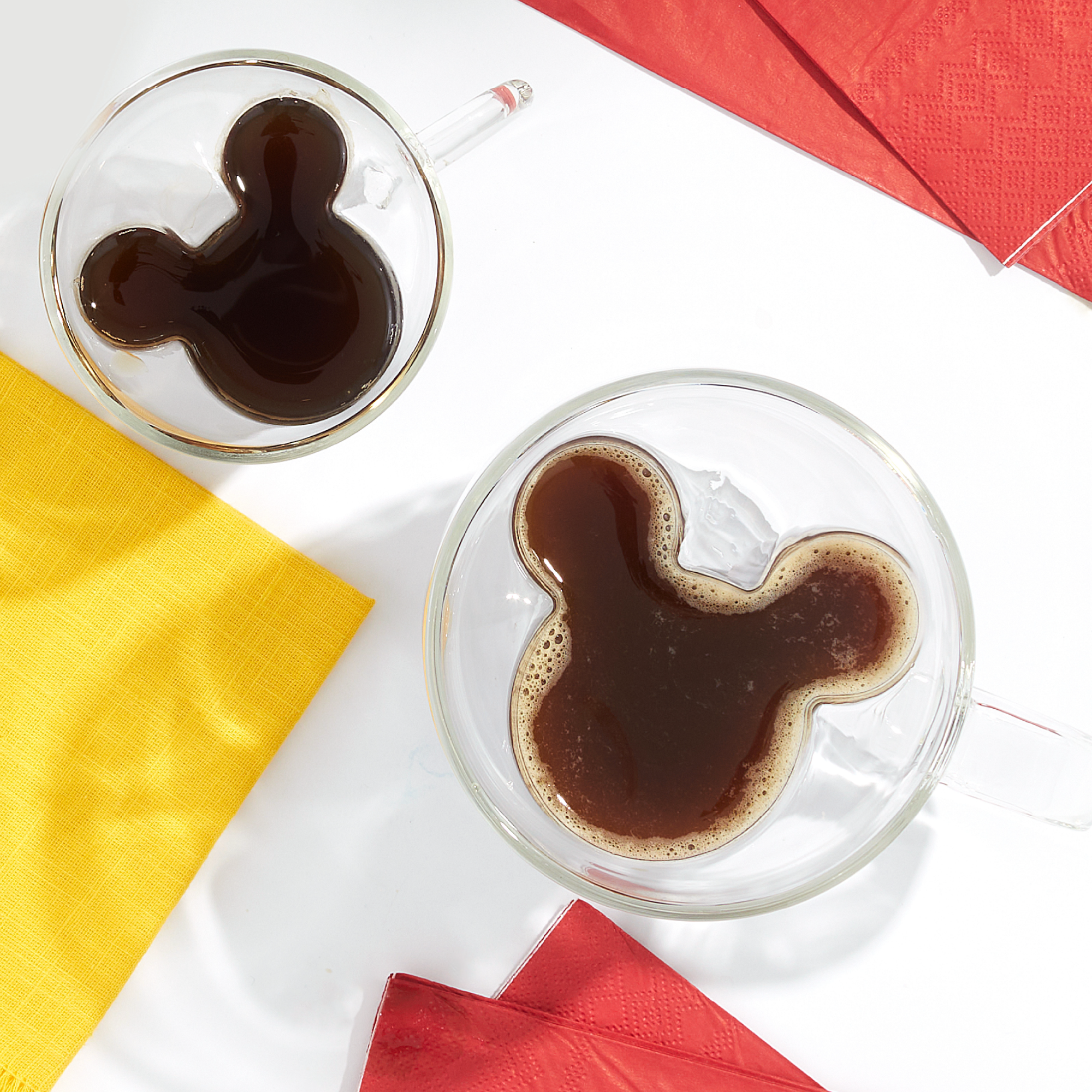 JoyJolt Disney Mickey 3D verres double paroi 4 pièces