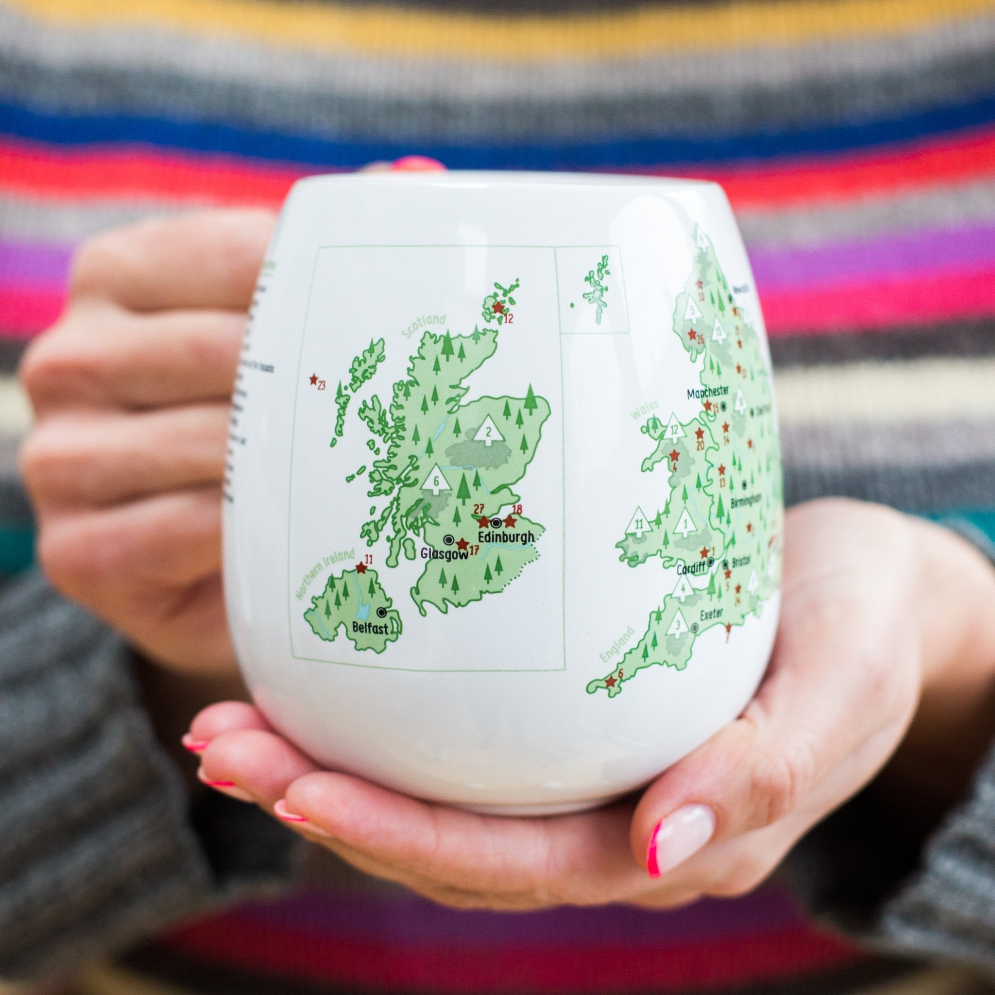 Trouvaille Global UK Explorer mug à colorier sites et parcs
