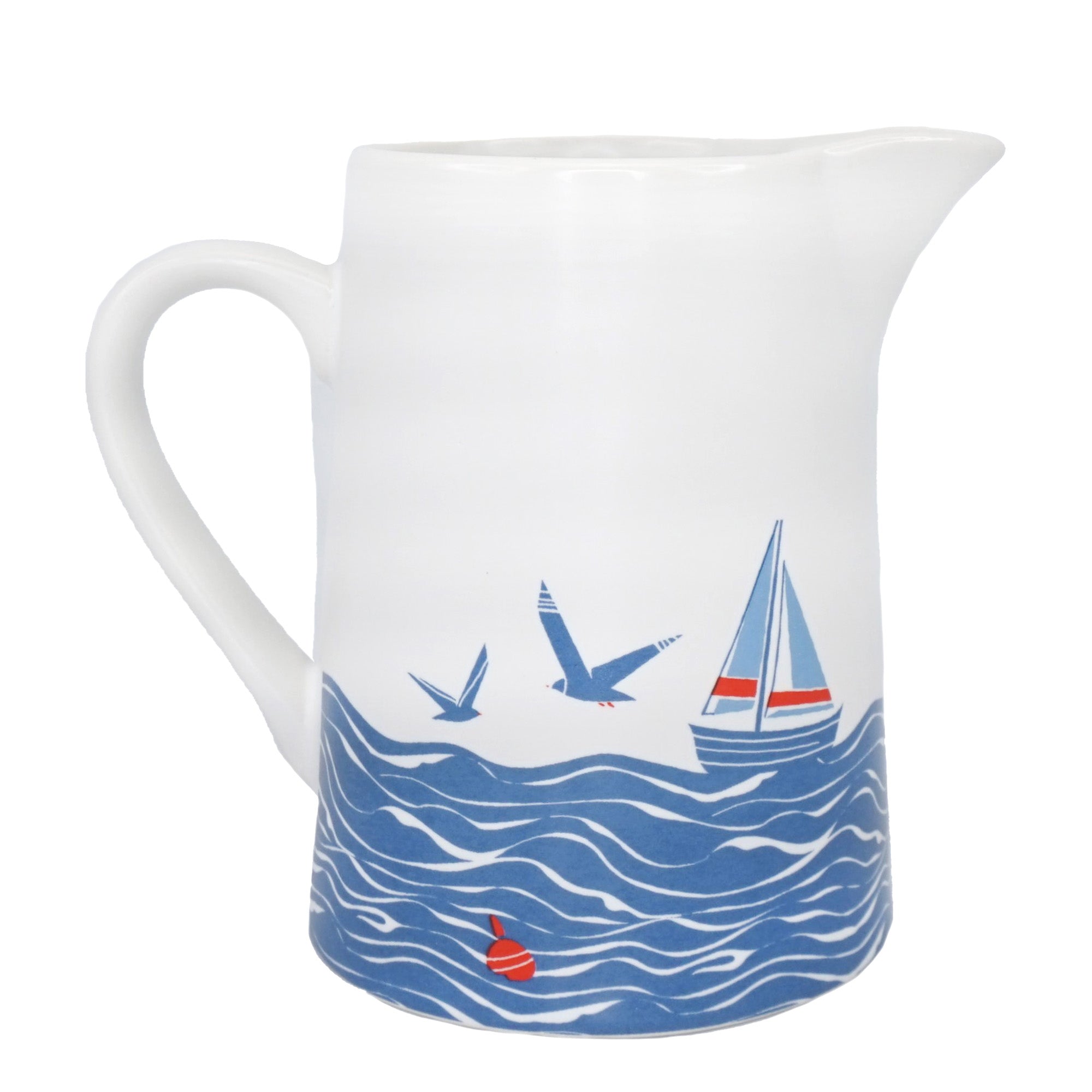Pichet Coastal 500 ml céramique bleue 50 cl