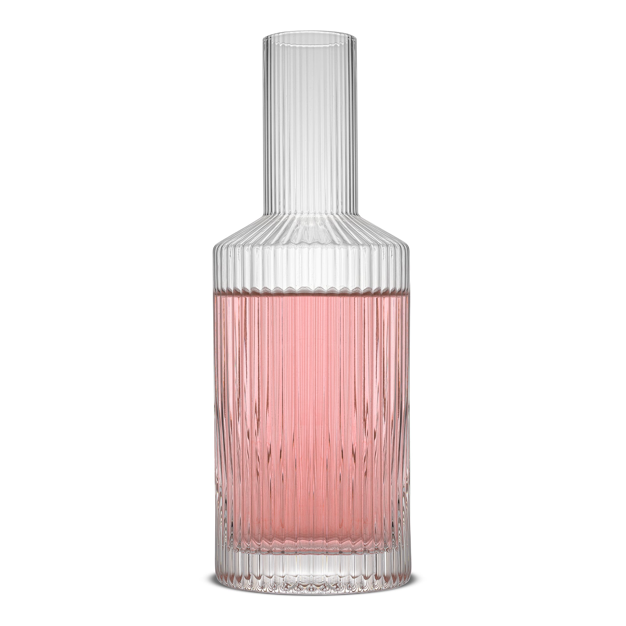 JoyJolt Elle Carafe chevet verre strié 77 cl + 20 cl