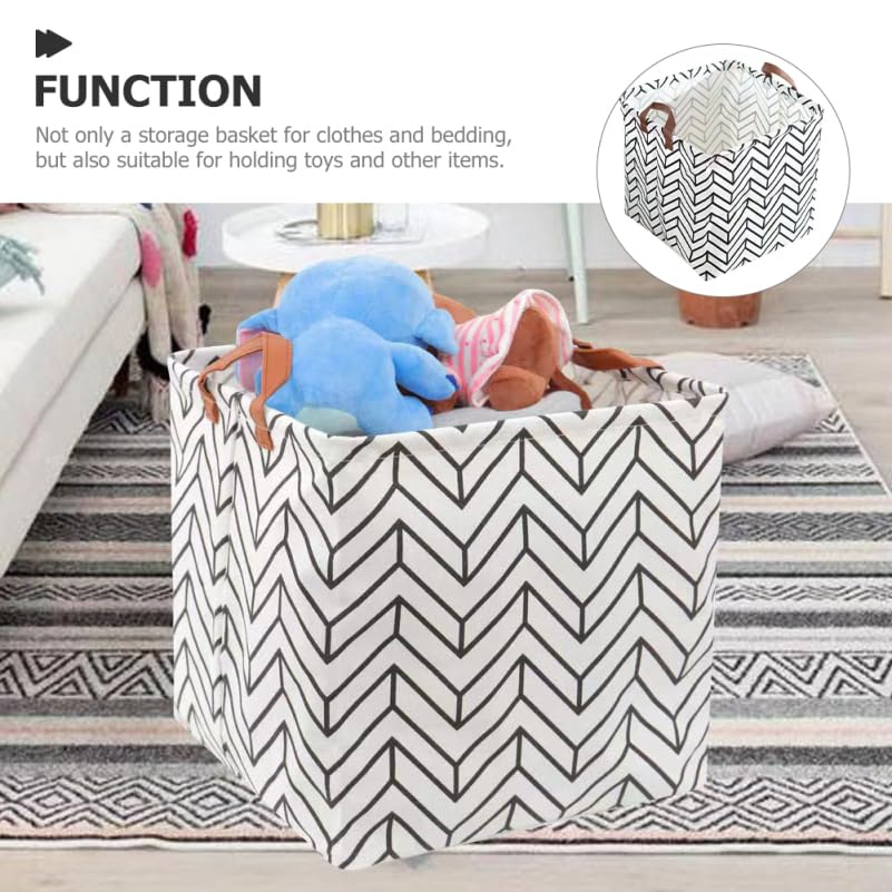Alipis panier à linge pliable coton lin cube 32 cm