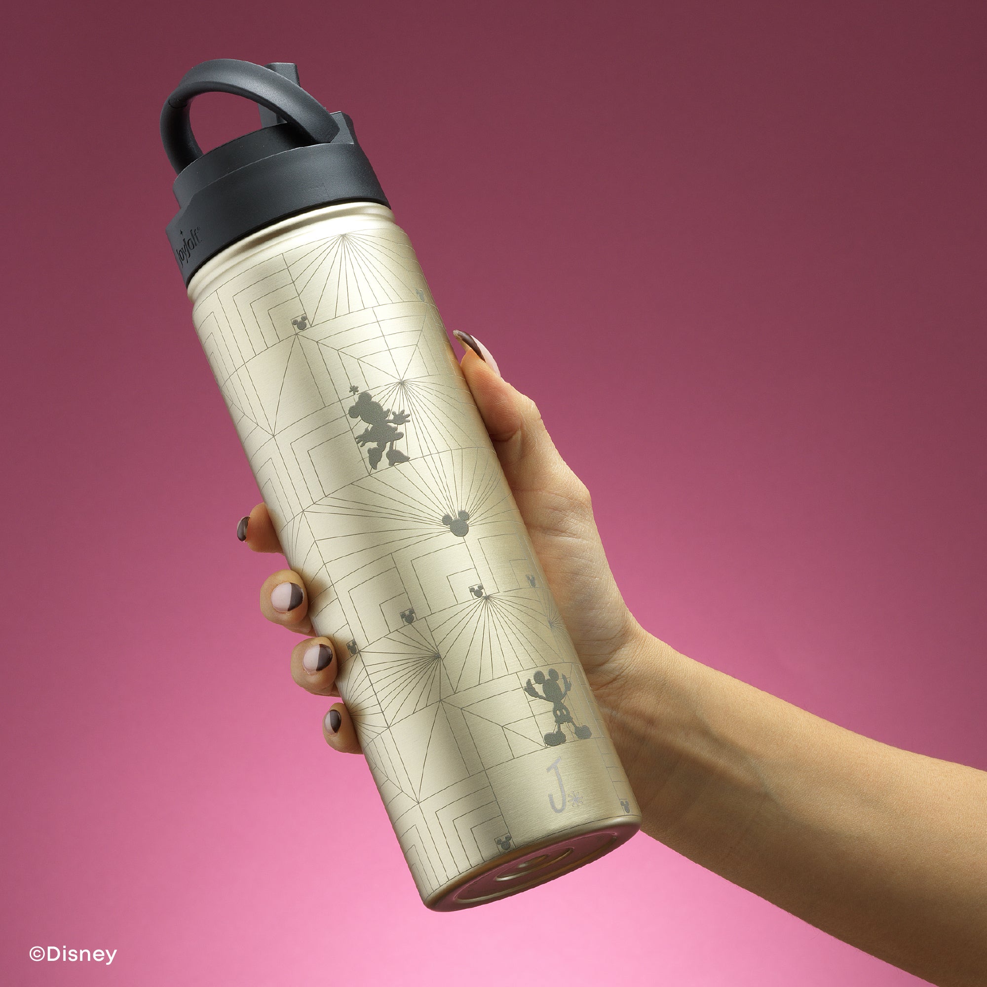 JoyJolt Disney MonoMouse gourde inox 65 cl Mickey Minnie dorée