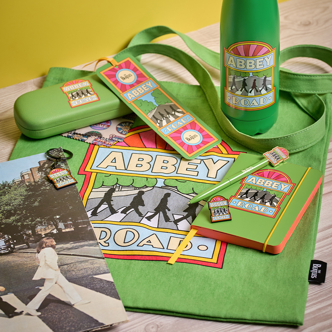 HMB The Beatles Abbey Road tote bag coton recyclé vert