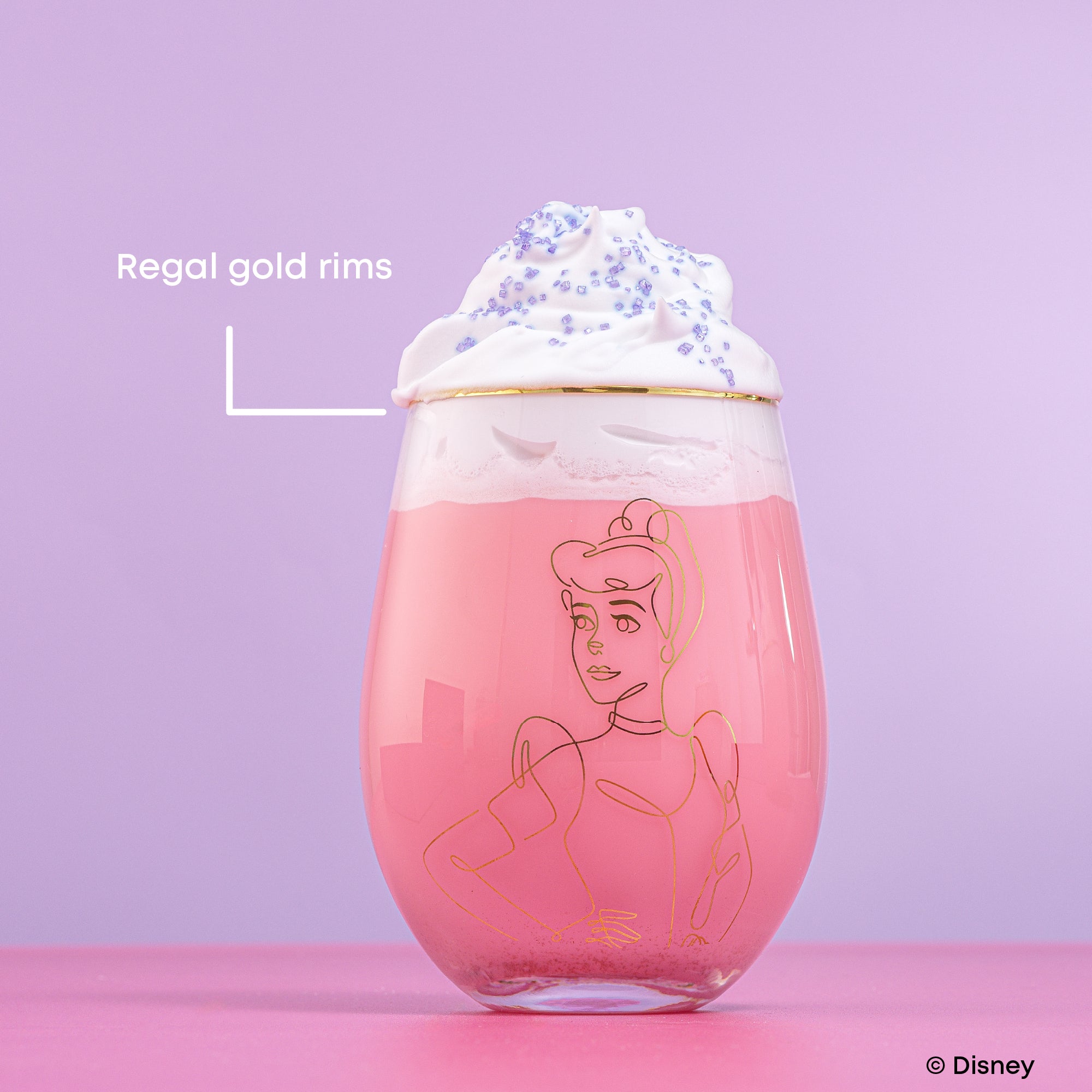 JoyJolt Disney Princess Verre Sans Pied 56 cl Lot 4