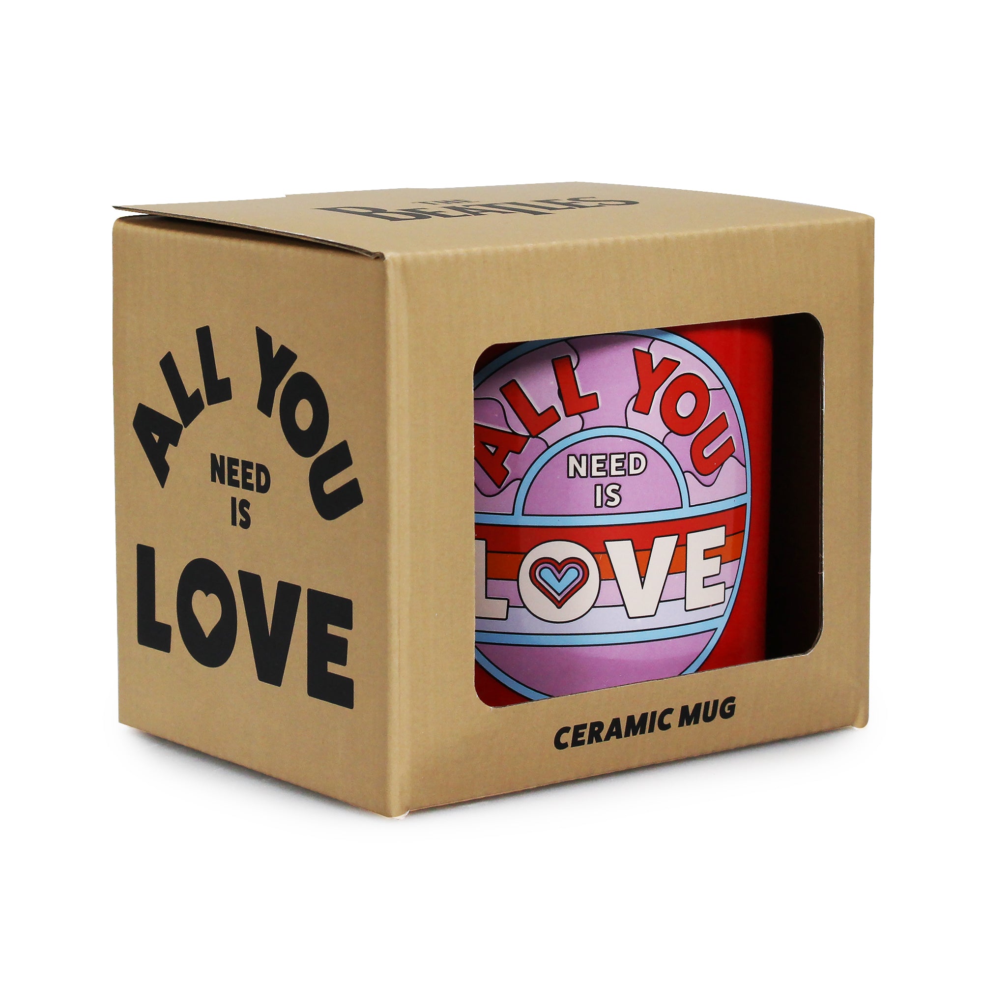 The Beatles All You Need Is mug 31 cl coffret rouge