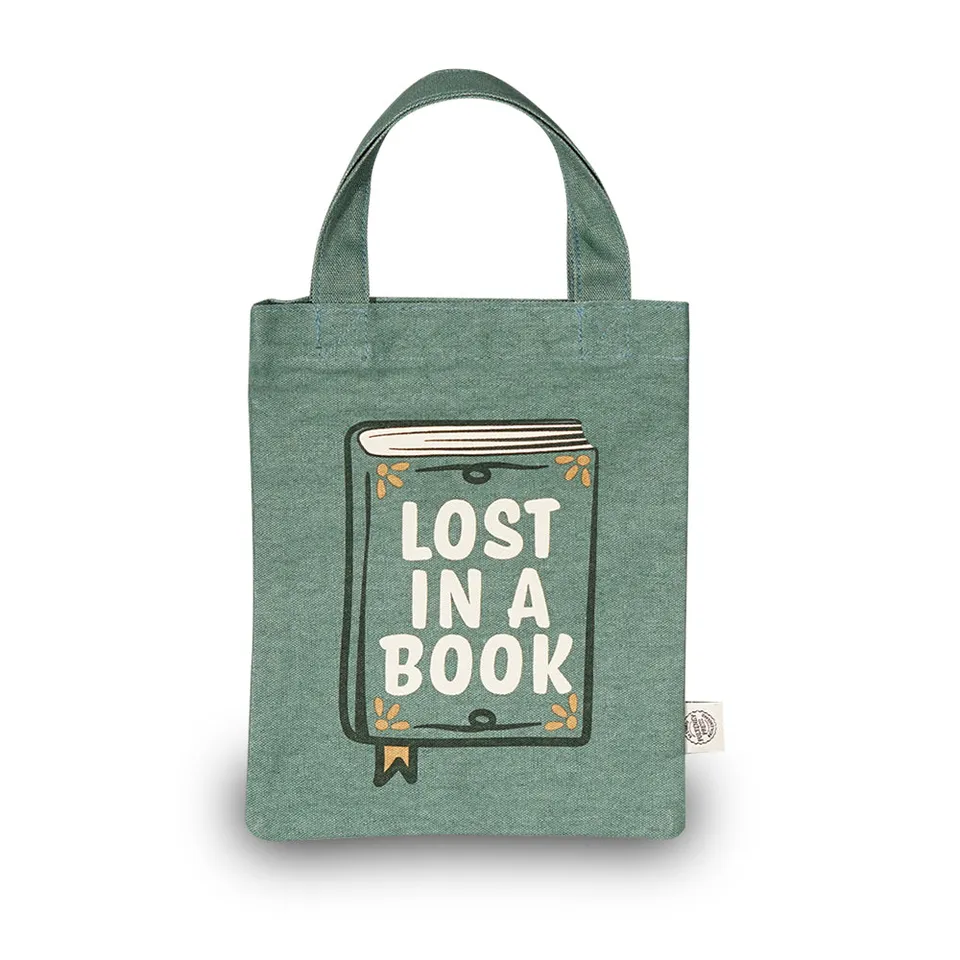 Pulteney Press Lost in a Book tote vert recyclé