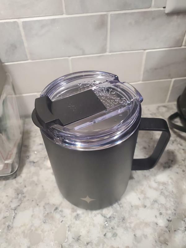 JoyJolt mug isotherme inox 38 cl poignée couvercle voyage