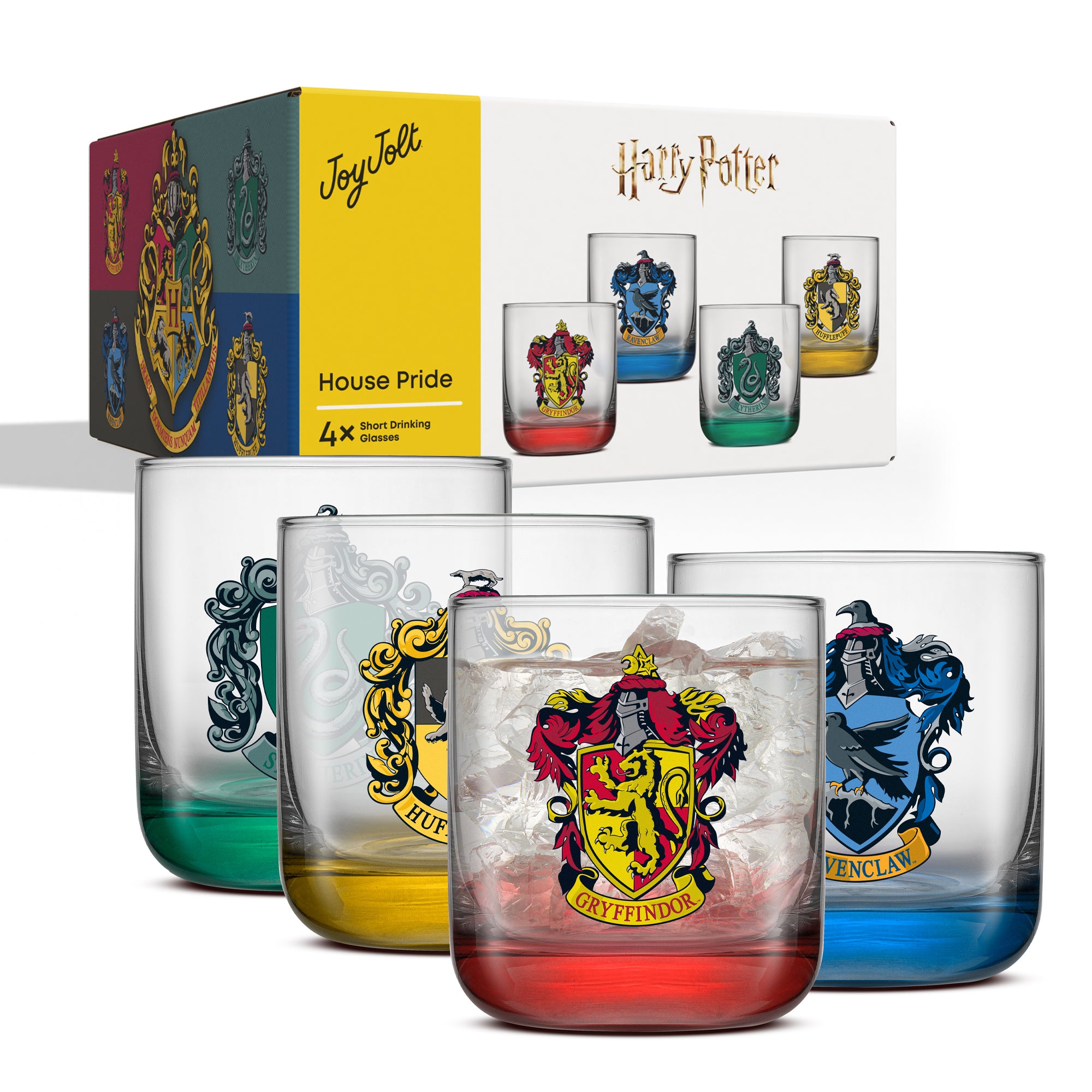 JoyJolt Harry Potter House Pride petits verres lot 4 30 cl