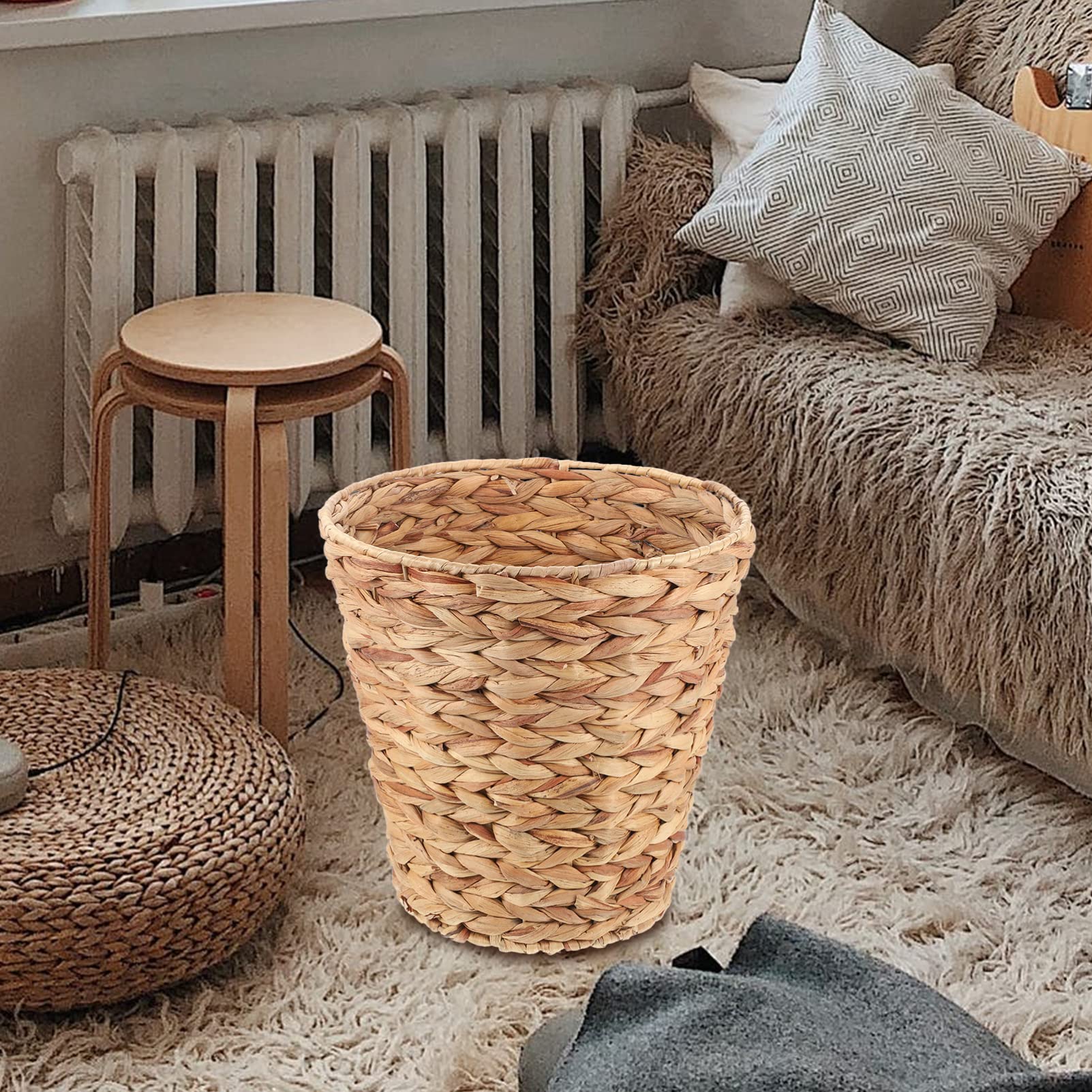 Alipis panier rangement tressé herbe gourde marron
