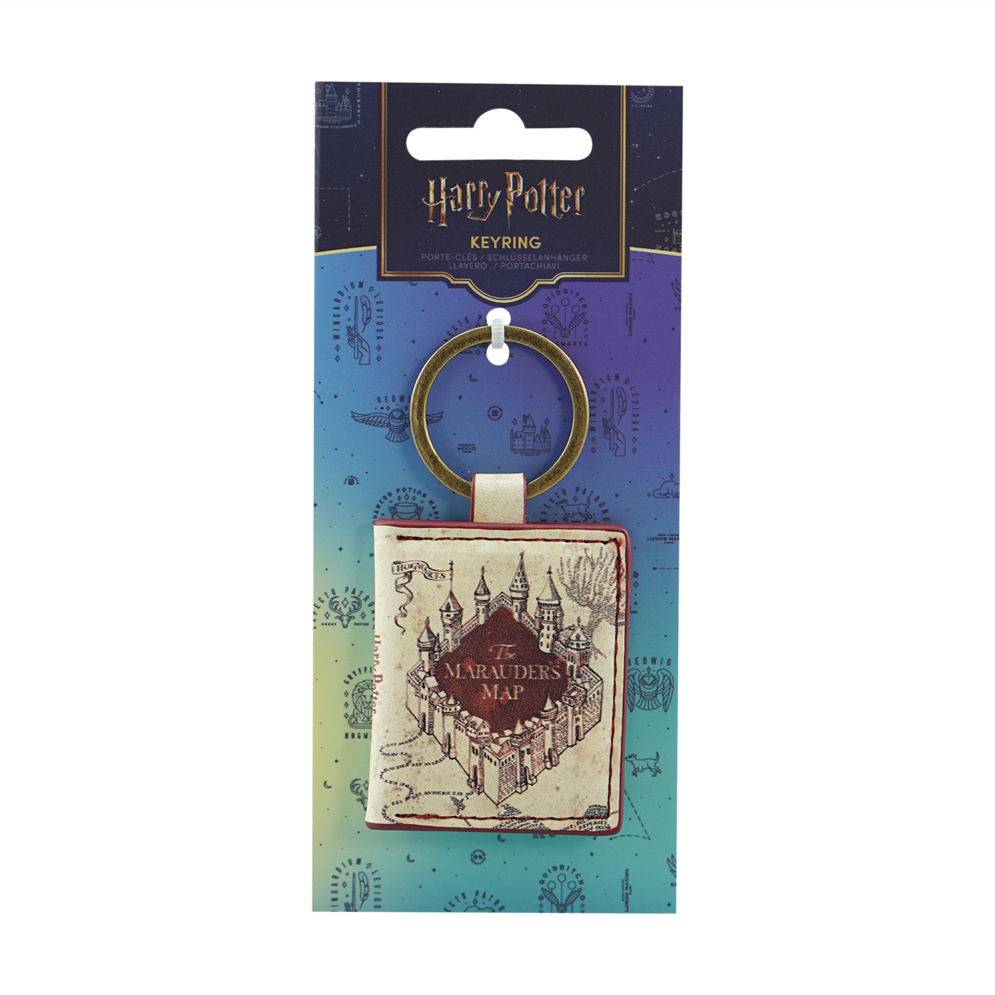 Harry Potter porte-clés Carte du Maraudeur cuir vegan